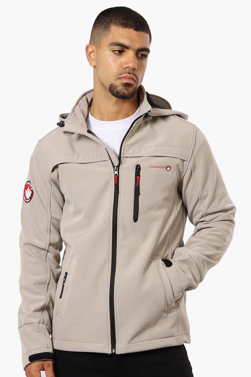 Canada Weather Gear Hooded Fleece Lined Lightweight Jacket Stone