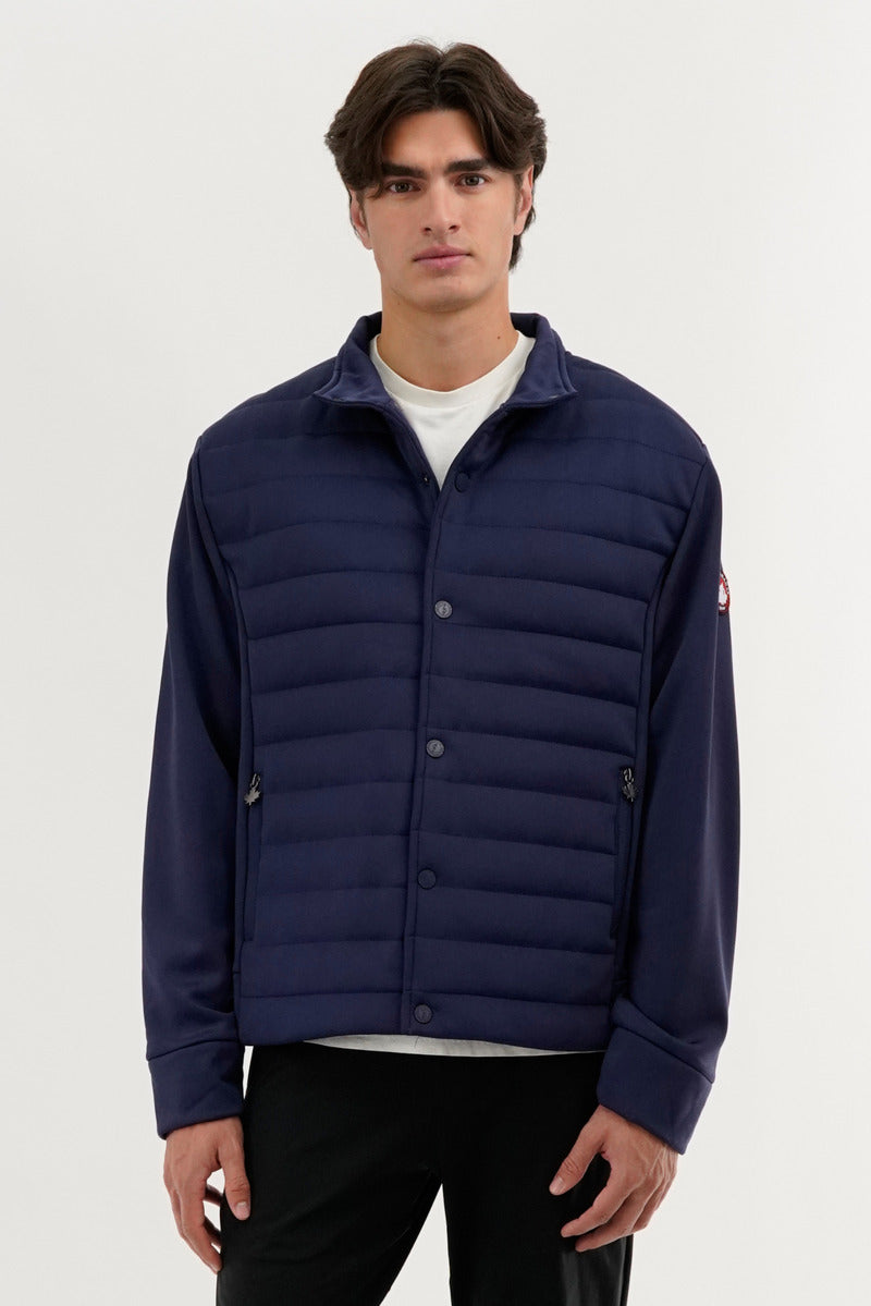 Canada Weather Gear Quilted Snap Button Lightweight Jacket Navy