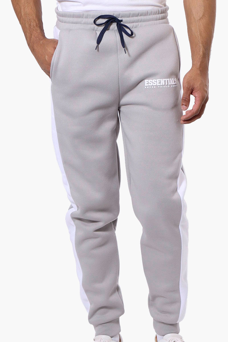 Side Stripe Tie Waist Joggers - Grey