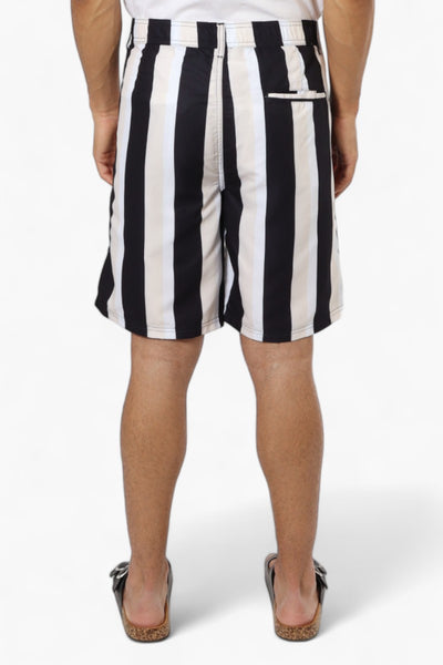 Vroom & Dreesmann Striped Button Fly Shorts - White - Mens Shorts & Capris - International Clothiers