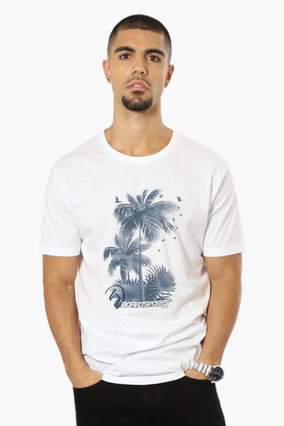 Boardsports Palm Tree Print Tee - White - Mens Tees & Tank Tops - International Clothiers