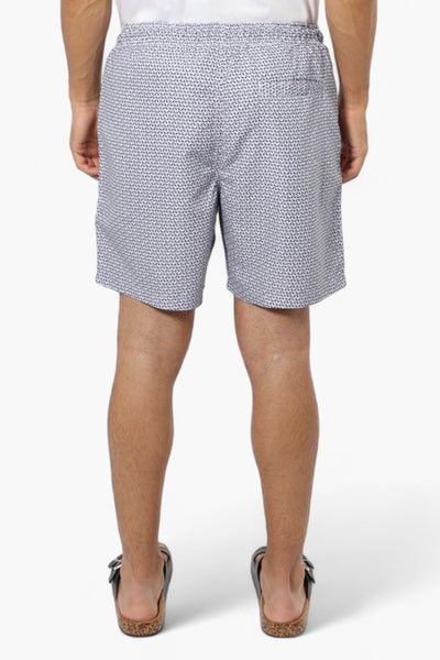 Boardsports Flamingo Pattern Tie Waist Shorts - White - Mens Shorts & Capris - International Clothiers