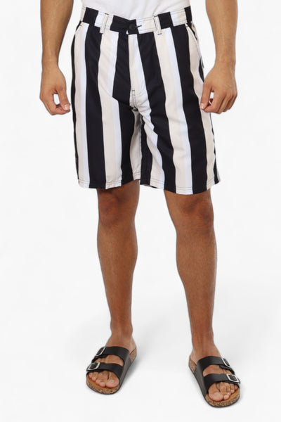 Vroom & Dreesmann Striped Button Fly Shorts - White - Mens Shorts & Capris - International Clothiers