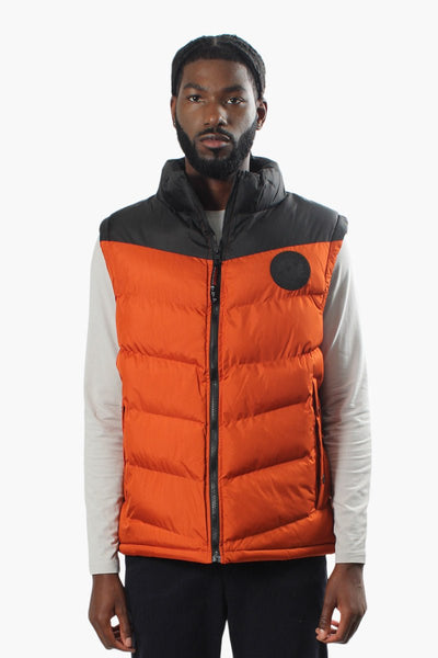 Canada Weather Gear Chevron Puffer Vest - Orange - Mens Vests - International Clothiers