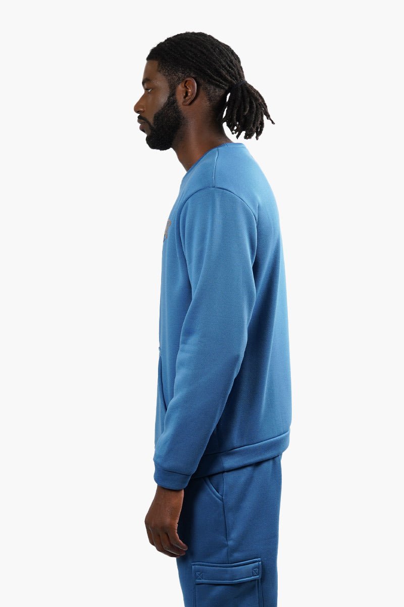 Canada Weather Gear Front Pocket Crewneck Sweatshirt - Blue - Mens Hoodies & Sweatshirts - International Clothiers