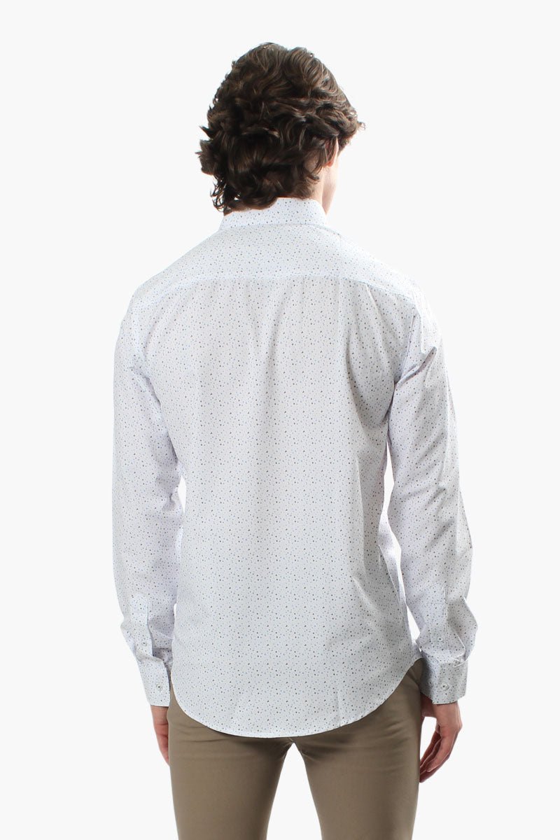 Canada Weather Gear Printed Casual Shirt - White - Mens Casual Shirts - International Clothiers