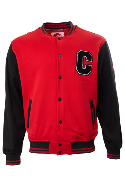 Canada Weather Gear Varsity Lightweight Jacket - Red - Mens Lightweight Jackets - International Clothiers