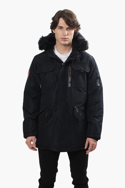 Canada Weather Gear Zip Pocket Puffer Parka Jacket - Navy - Mens Parka Jackets - International Clothiers