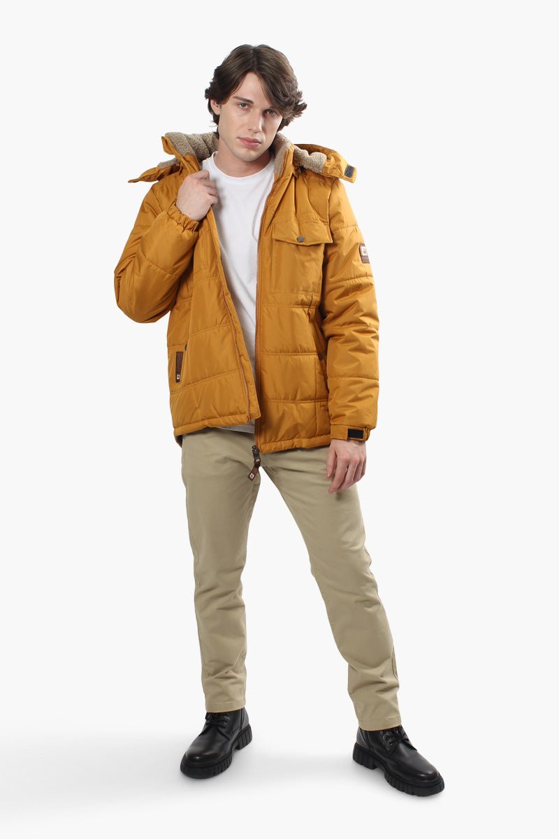 Canada Work Gear Flap Pocket Bomber Jacket - Mustard - Mens Bomber Jackets - International Clothiers