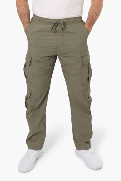 Fahrenheit Tie Waist Cargo Parachute Pants - Olive - Mens Pants - International Clothiers