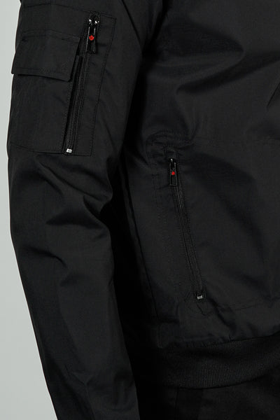 Canada Weather Gear Basic Zip Up Bomber Lightweight Jacket - Black