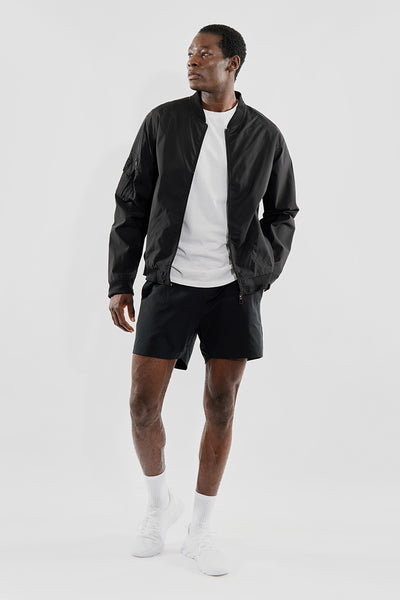 Canada Weather Gear Basic Zip Up Bomber Lightweight Jacket - Black