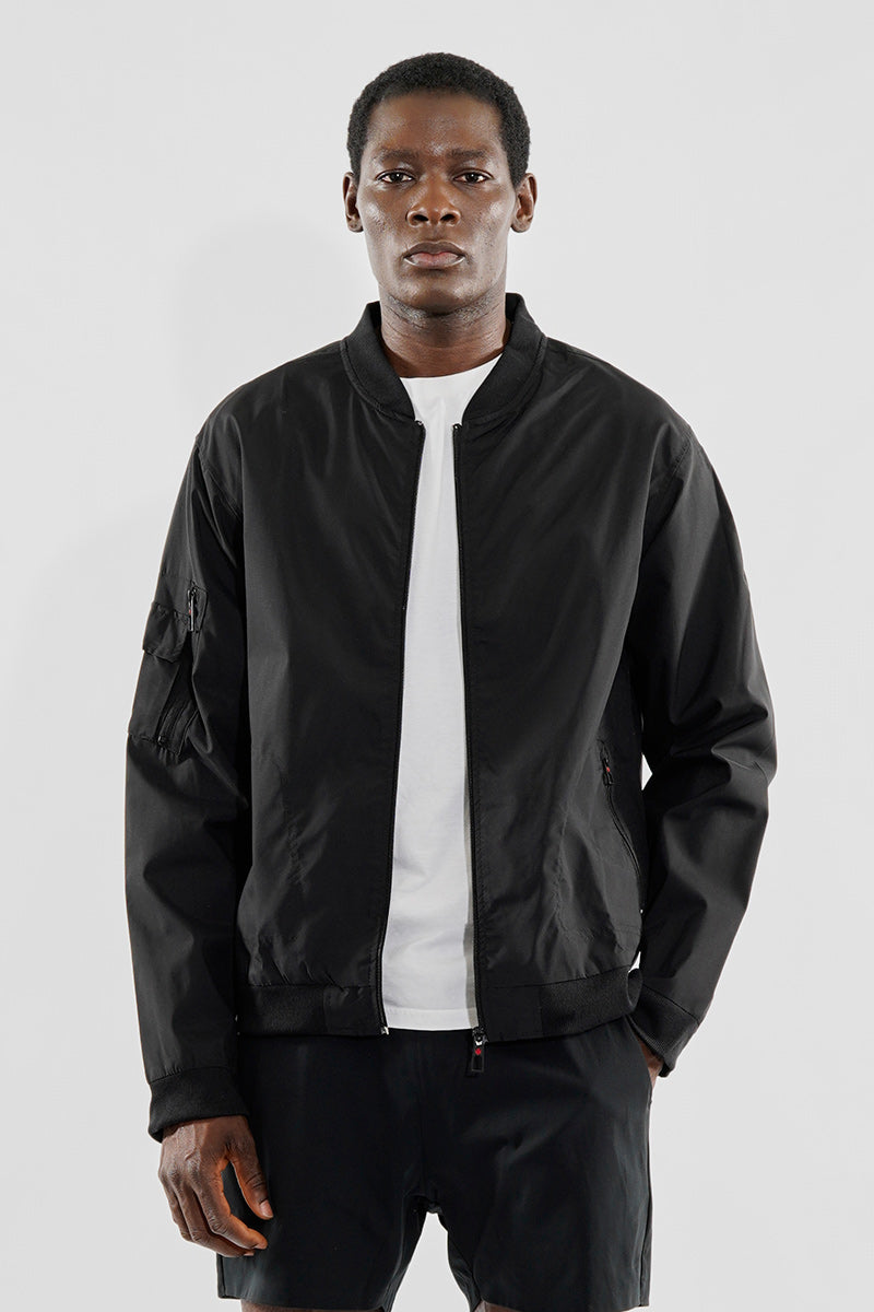 Canada Weather Gear Basic Zip Up Bomber Lightweight Jacket - Black