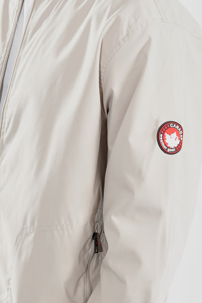 Canada Weather Gear Basic Zip Up Bomber Lightweight Jacket - Cream
