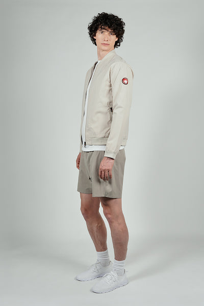 Canada Weather Gear Basic Zip Up Bomber Lightweight Jacket - Cream