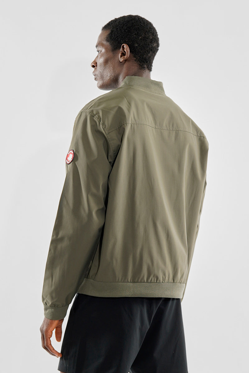 Canada Weather Gear Basic Zip Up Bomber Lightweight Jacket - Olive