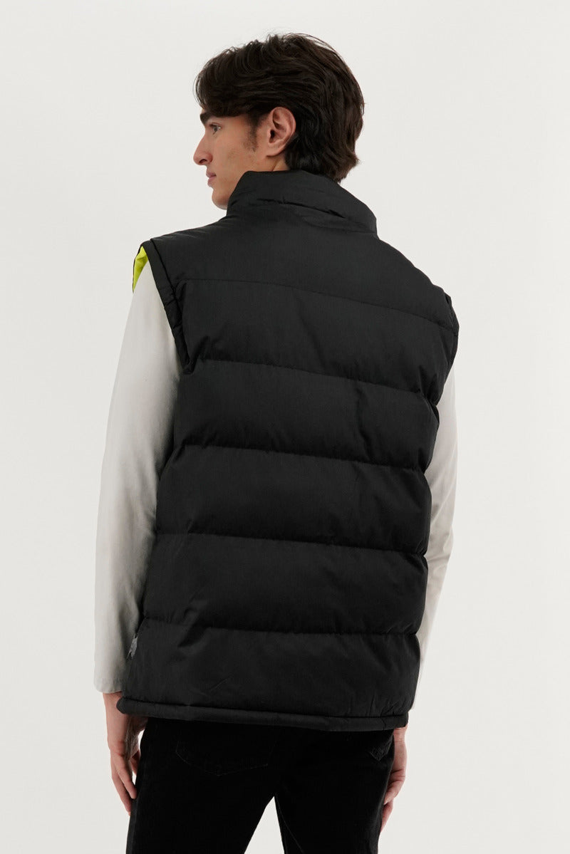 Super Triple Goose Double Pocket Bubble Vest - Black - Mens Vests - International Clothiers