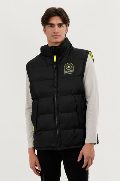 Super Triple Goose Double Pocket Bubble Vest - Black - Mens Vests - International Clothiers