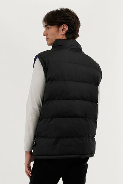 Super Triple Goose Double Pocket Bubble Vest - Black - Mens Vests - International Clothiers