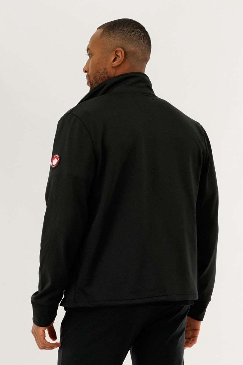 Canada Weather Gear Quilted Fleece Puffer Lightweight Jacket - Black - Mens Lightweight Jackets - International Clothiers