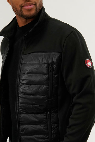 Canada Weather Gear Quilted Fleece Puffer Lightweight Jacket - Black - Mens Lightweight Jackets - International Clothiers