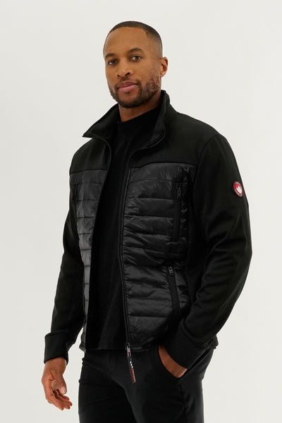 Canada Weather Gear Quilted Fleece Puffer Lightweight Jacket - Black - Mens Lightweight Jackets - International Clothiers