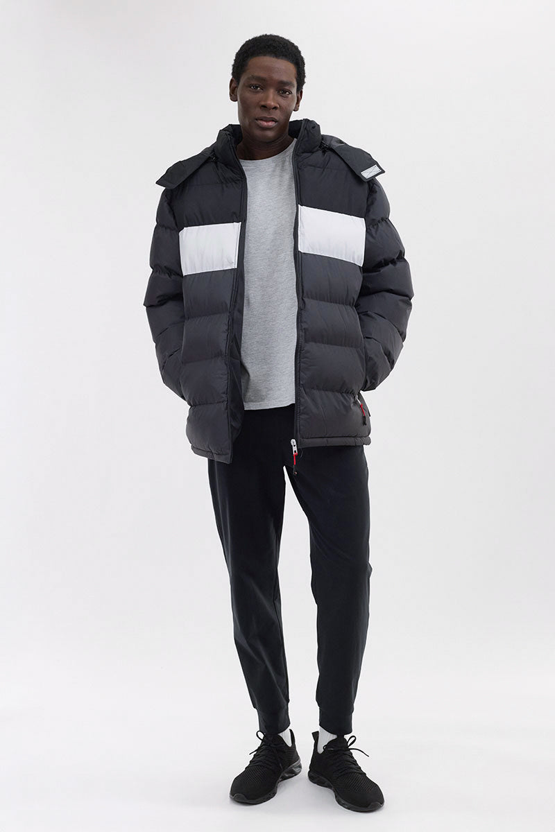 Canada Weather Gear Colour Block Bomber Jacket - Black - Mens Bomber Jackets - International Clothiers