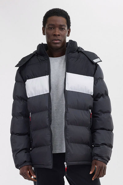 Canada Weather Gear Colour Block Bomber Jacket - Black - Mens Bomber Jackets - International Clothiers