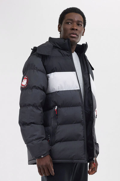 Canada Weather Gear Colour Block Bomber Jacket - Black - Mens Bomber Jackets - International Clothiers