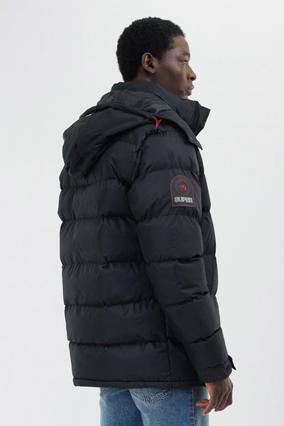 Super Triple Goose Thermal-Foil Lining Bomber Jacket - Black - Mens Bomber Jackets - International Clothiers