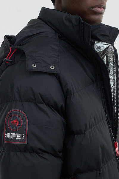 Super Triple Goose Thermal-Foil Lining Bomber Jacket - Black - Mens Bomber Jackets - International Clothiers