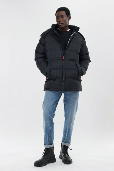 Super Triple Goose Thermal-Foil Lining Bomber Jacket - Black - Mens Bomber Jackets - International Clothiers