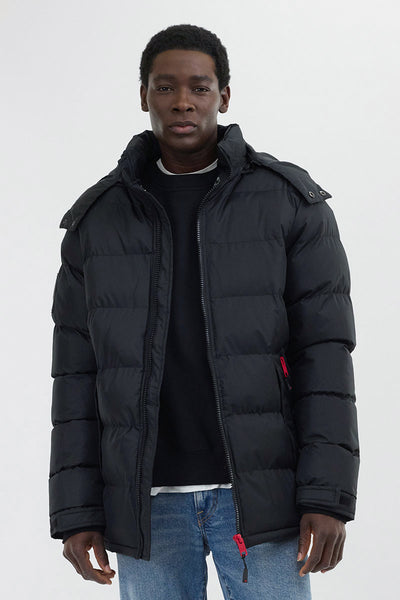 Super Triple Goose Thermal-Foil Lining Bomber Jacket - Black - Mens Bomber Jackets - International Clothiers