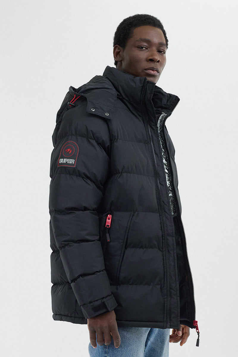 Super Triple Goose Thermal-Foil Lining Bomber Jacket - Black - Mens Bomber Jackets - International Clothiers