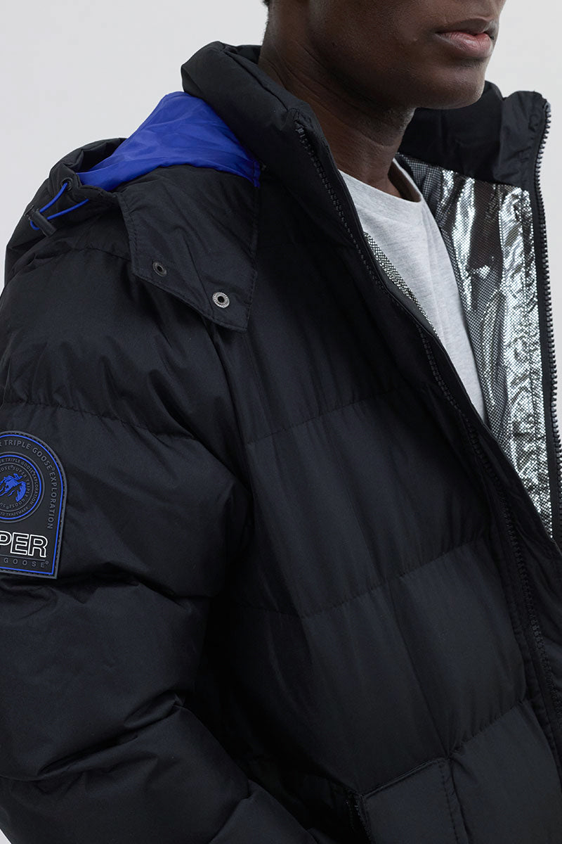 Super Triple Goose Thermal-Foil Lining Bomber Jacket - Blue - Mens Bomber Jackets - International Clothiers