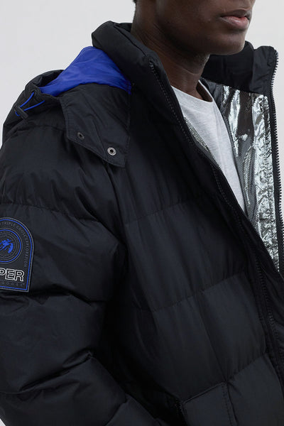 Super Triple Goose Thermal-Foil Lining Bomber Jacket - Blue - Mens Bomber Jackets - International Clothiers