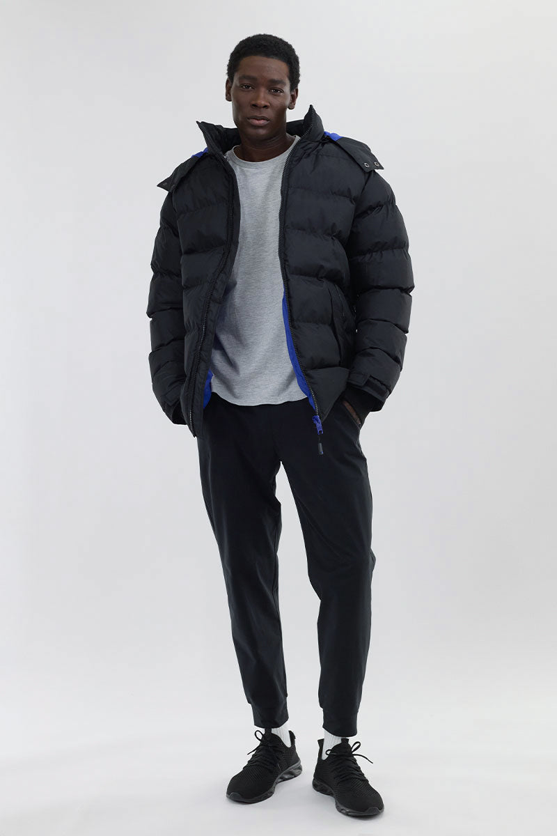 Super Triple Goose Thermal-Foil Lining Bomber Jacket - Blue - Mens Bomber Jackets - International Clothiers