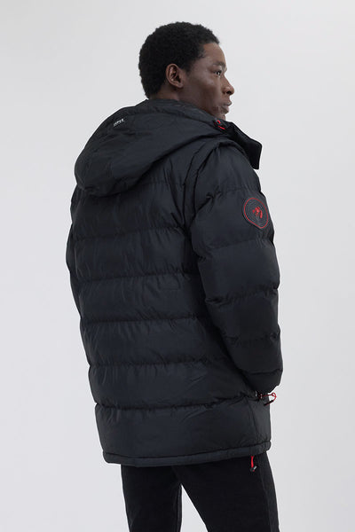 Super Triple Goose Zip Off Sleeve Bomber Jacket - Black - Mens Bomber Jackets - International Clothiers