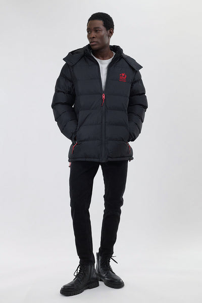 Super Triple Goose Zip Off Sleeve Bomber Jacket - Black - Mens Bomber Jackets - International Clothiers
