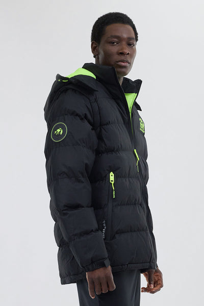 Super Triple Goose Zip Off Sleeve Bomber Jacket - Green - Mens Bomber Jackets - International Clothiers
