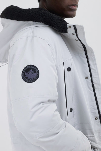 Canada Weather Gear Sherpa Lined Hood Parka Jacket - White - Mens Parka Jackets - International Clothiers