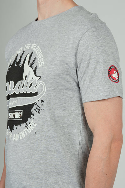 Canada Weather Gear Discover The Adventure Print Tee - Grey