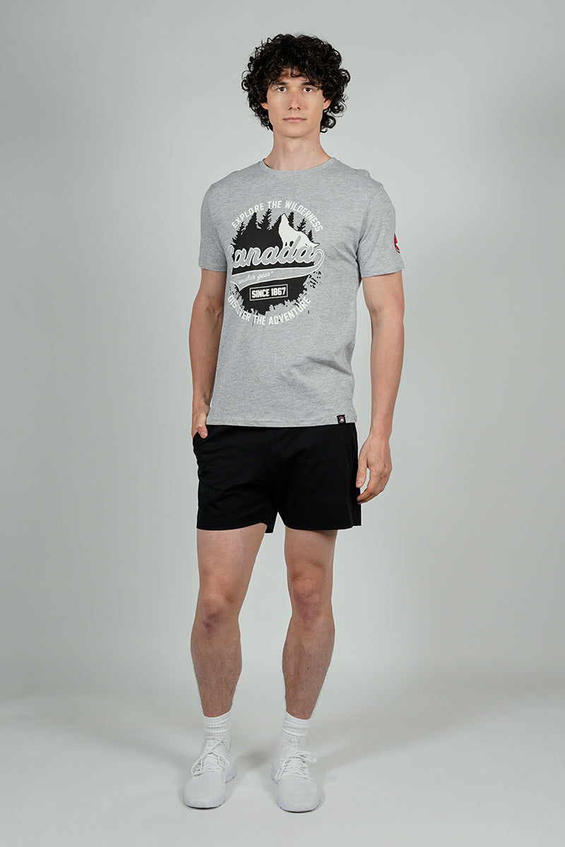 Canada Weather Gear Discover The Adventure Print Tee - Grey