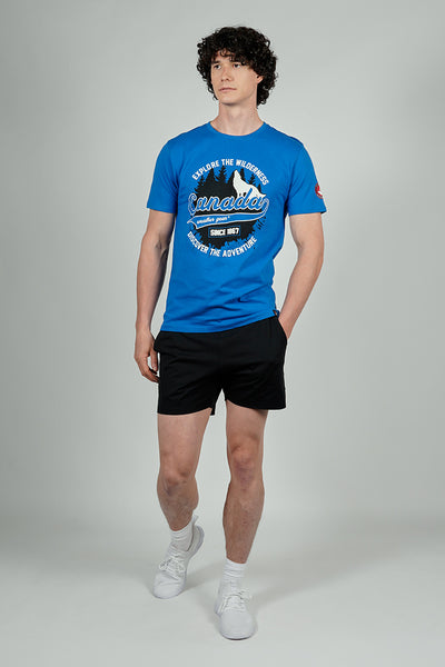 Canada Weather Gear Discover The Adventure Print Tee - Blue