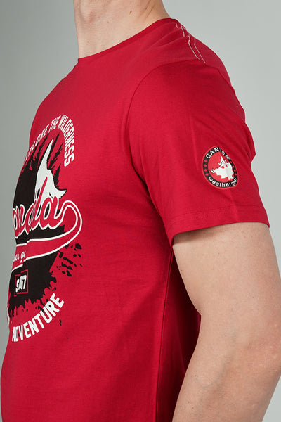 Canada Weather Gear Discover The Adventure Print Tee - Red