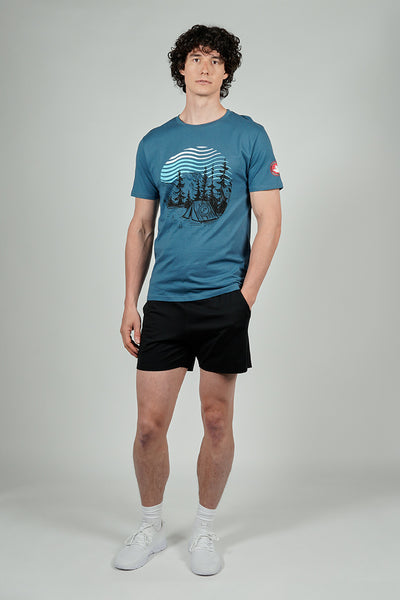 Canada Weather Gear Camping Print Tee - Blue