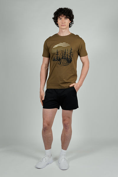 Canada Weather Gear Camping Print Tee - Olive
