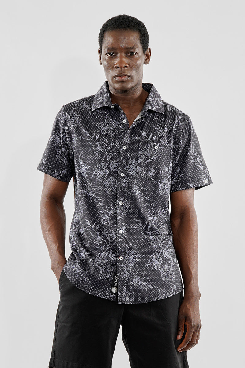 Canada Weather Gear Travel Collection Floral Button Up Casual Shirt