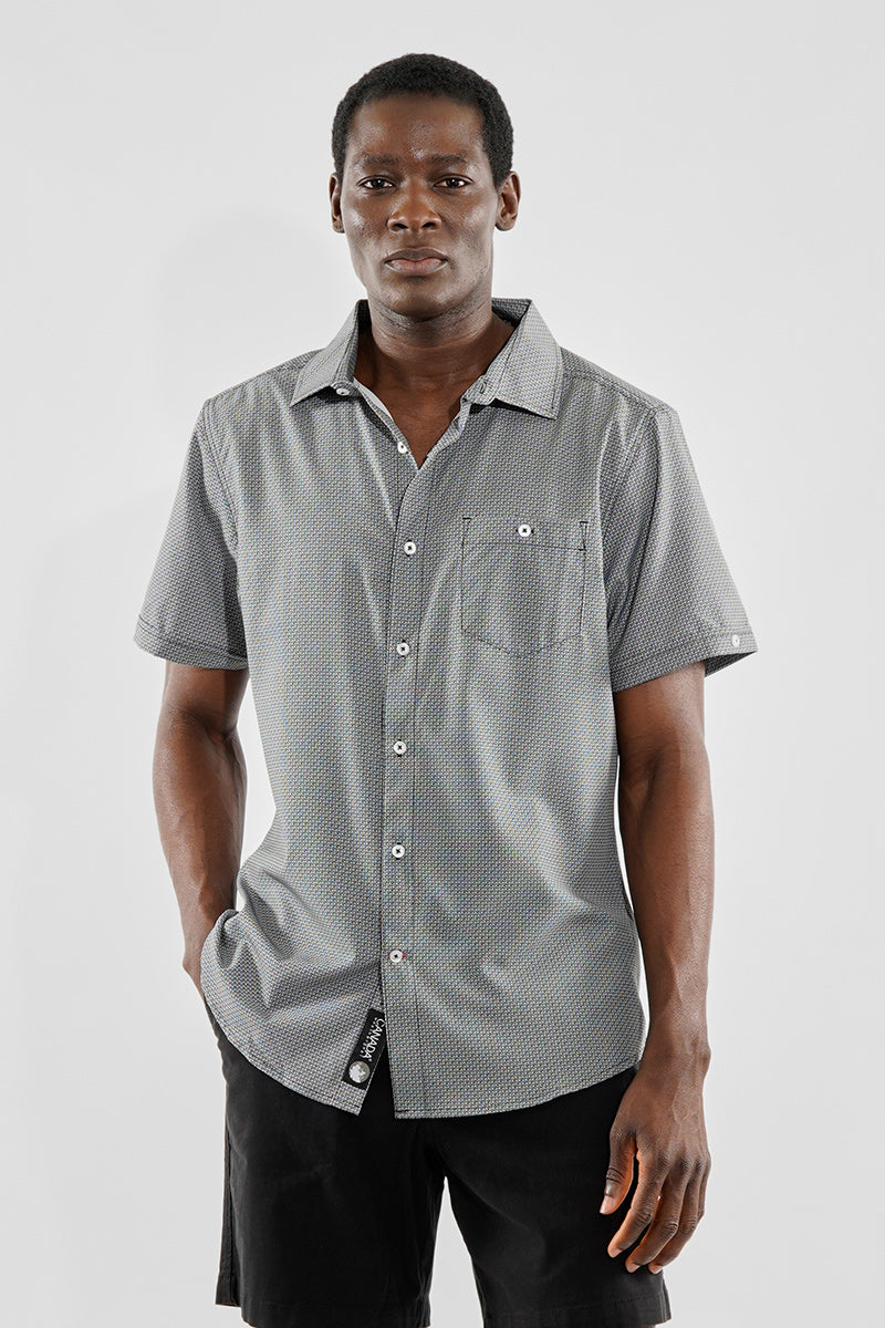 Canada Weather Gear Travel Collection Patterned Button Up Casual Shirt