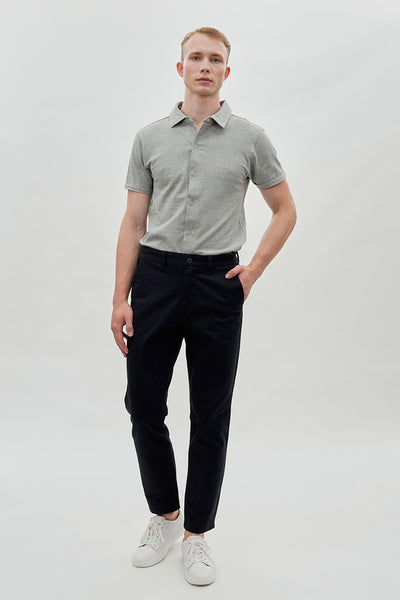 Canada Weather Gear Travel Collection Solid Button Up Casual Shirt - Grey - Mens Casual Shirts - International Clothiers